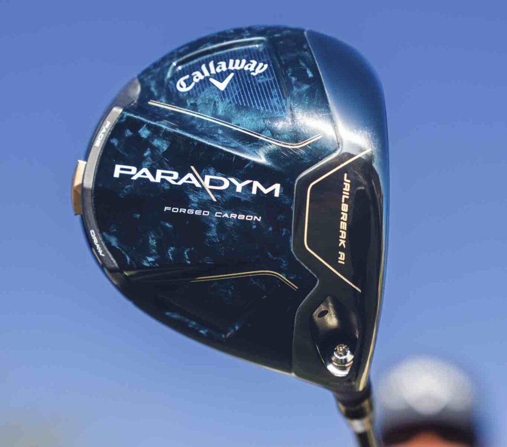 A golfer holding up the Callaway Paradym Driver