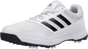 adidas tech response 2.0 golf shoe in white and black