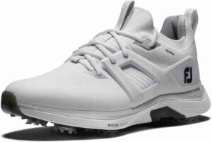 A comfortable Footjoy hyperflex carbon golf shoe in white