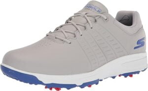 skechers go golf torque shoe in gray and blue